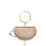 Chloe Gold Metallic Nile Small Bracelet Minaudiere Bag