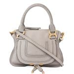 Chloe Light Gray Marcie Small Satchel Bag