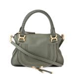 Chloe Midnight Green Marcie Medium Satchel Bag