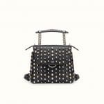 Fendi Black Crystal Embellished Back To School Mini Backpack Bag