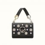 Fendi Black Crystal Embellished Kan I F Bag