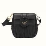 Fendi Black Fringed Baguette Bag