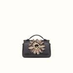 Fendi Black Leather/Python Micro Baguette Bag