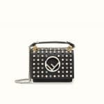 Fendi Black Studded Small Kan I F Bag