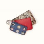 Fendi Black/Red/Blue Python/Leather with Grommets Triplette Pouch Bag