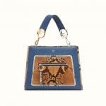 Fendi Blue Leather/Python Runaway Small Bag
