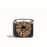 Fendi Blue Python Small Kan I Logo Bag