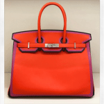 Hermes Red with Indigo and Pink Piping Birkin Bag 6 - Resort 2018