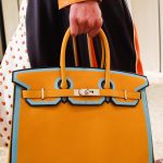 Hermes Yellow with Blue Piping Birkin Bag - Resort 2018