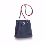 Louis Vuitton Marine Rouge Braided Lockme Bucket Bag