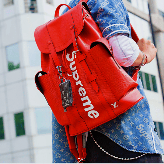 Supreme, Bags, Louis Vuitton Supreme Red Leather Bag