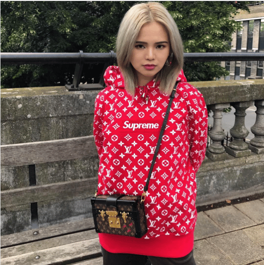 red supreme bag louis vuittons