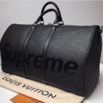 Louis Vuitton x Supreme Black Epi Keepall Bandouliere 55 Bag 2