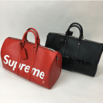 Louis Vuitton x Supreme Red and Black Epi Keepall Bandouliere 45 Bags