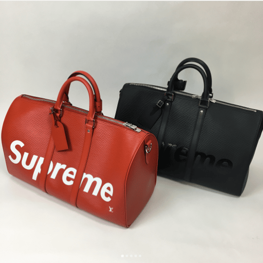 Louis Vuitton x Supreme Keepall Bandouliere Epi 45 Red