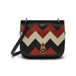 Mulberry Black/Rust/Chalk Zig Zag Small Classic Grain Amberley Satchel Bag