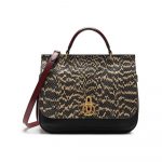 Mulberry Cream/Black/Crimson Snakeskin/Smooth Calf Mulberry Bag