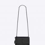 Saint Laurent Black Crocodile Embossed Medium Sunset Bag