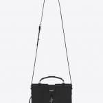Saint Laurent Black Leather Charlotte Medium Messenger Bag