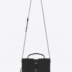 Saint Laurent Black Leather Charlotte Medium Messenger Bag