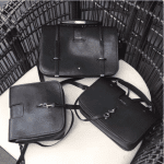 Saint Laurent Black Leather Charlotte Small / Medium / Large Messenger Bags