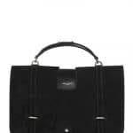 Saint Laurent Black Suede Charlotte Large Messenger Bag