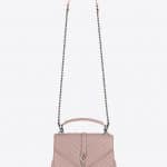 Saint Laurent Powder Pink Matelasse Medium College Bag