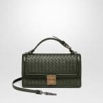 Bottega Veneta Moss Intrecciato Nappa Top Handle Bag