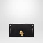 Bottega Veneta Nero Intrecciato Knit Knot Clutch Bag