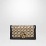 Bottega Veneta Oro Bruciato Intrecciato Knit Knot Clutch Bag