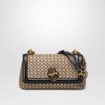 Bottega Veneta Oro Bruciato Intrecciato Knit Olimpia Knot Bag