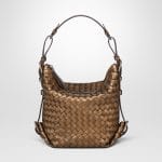 Bottega Veneta Oro Scuro Intrecciato Nappa Shoulder Bag