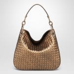 Bottega Veneta Oro Scuro Intrecciato Nappa Small Loop Bag