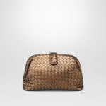 Bottega Veneta Oro Scuro Intrecciato Nappa The Lauren 1980 Clutch Bag