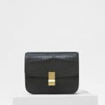 Celine Anthracite Crocodile Medium Classic Box Bag