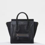 Celine Black Lizard Nano Luggage Bag
