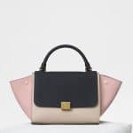 Celine Black Multicolour Baby Grained Calfskin Small Trapeze Bag