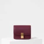 Celine Burgundy Small Classic Box Bag