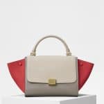 Celine Chalk Multicolour Baby Grained Calfskin Small Trapeze Bag