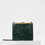 Celine Dark Green Crocodile Mini Clasp Bag