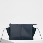 Celine Dark Sea Tri-Fold Clutch on Chain Bag