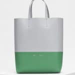 Celine Light Grey/Pop Green Small Cabas Bag