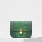 Celine Pop Green Lizard Medium Classic Box Bag