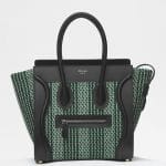 Celine Pop Green Textile Micro Luggage Bag