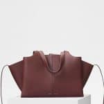 Celine Red Wood Medium Tri-Fold Bag