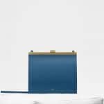 Celine Teal Blue Mini Clasp Bag