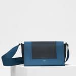 Celine Teal Blue/Liquorice Medium Frame Bag