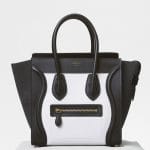 Celine White/Liquorice Baby Grained Calfskin Micro Luggage Bag