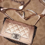 Chanel Rose Gold Perforated Boy Bag 2