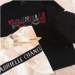 Chanel White and Black Gabrielle Chanel T-shirt and Sweatshirt
